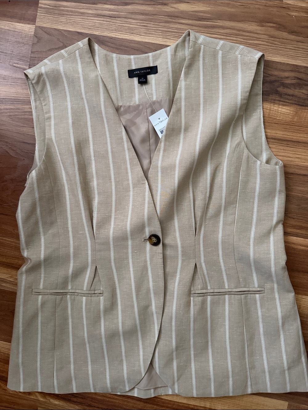 Ann Taylor Pinstripe Vest